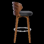 Бар стол Carmen 4041 - орех - черен