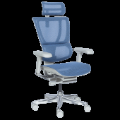 Ергономичен стол ERGOHUMAN IOO ELITE 2 - сива рамка - син