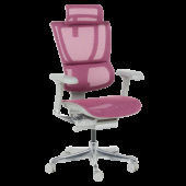 Ергономичен стол ERGOHUMAN IOO ELITE 2 - сива рамка - розов