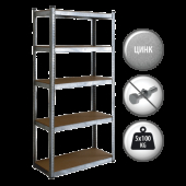 Метален стелаж Carmen CR-1023, 180x90x40 см, до 100 кг на рафт - цинк