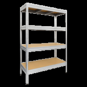 Метален стелаж Carmen CR-1024-1, 180x120x60 см, до 600 кг на рафт - цинк