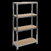 Метален стелаж Carmen CR-1024-2, 180x90x40 см, до 600 кг на рафт - цинк