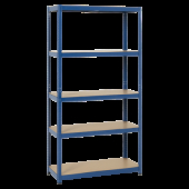 Метален стелаж Carmen CR-1027, 192x100x40 см, до 65 кг на рафт - син