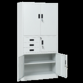 Метален шкаф Carmen CR-1281 Е K - сив