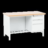 Метално бюро Carmen CR-1314 K - сиво / бук