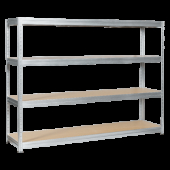 Метален стелаж MEGA 177x240x60 см, до 450 кг на рафт - цинк