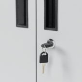 Метален шкаф за инструменти Carmen CR-1226 L SAND - черен-сребърен