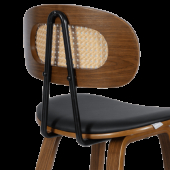 Бар стол Carmen 4029 - орех/черен