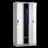 Метален шкаф CR-1242 J LUX - сив / тъмносив