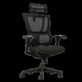 Ергономичен стол ERGOHUMAN IOO BUDGET 2 - черна рамка - черен