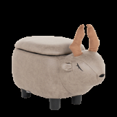 Детска табуретка с ракла - сив елен
