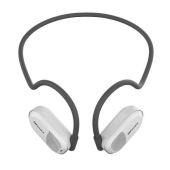 Слушалки HiFuture FutureMate Grey White, Open Ear Comfort, Bluetooth 5.3, Dual Mics ENC Calling System, Playtime up to 8 Hours, IPX5 Waterproof, Extra Bass Boost