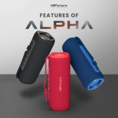 Тонколони HiFuture Alpha Red, Bluetooth 5.3, IPX7 Waterproof, 20W Output, Pair to Play (TWS Mode), Up to 12 Hours Playtime, Built in 2-in-1 Amplifier