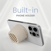 Тонколони HiFuture Mega S Latte, Bluetooth 5.4, MagSafe, 5W Output, Built-in MIC support Handsfree, Pair to Play (TWS Mode), Up to 10 Hours Playtime, Wireless Charge (7.5W-15W), Phone Holder