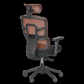 Ергономичен стол Carmen 7582 - оранжев-черен