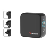 Зарядно устройство Verbatim Mini GaN Charger 100W with Display