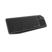 Клавиатура Natec Turbot 2 Keyboard, US, Wireless, BT, 2.4GHz, X-Scissors with Touchpad for Smart TV, Black-Gray