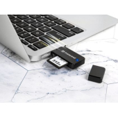 Четец за карти Transcend SD/microSD Card Reader, USB 3.0/3.1 Gen 1, Black