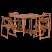 Градински комплект пакет маса с 4 сгъваеми стола CLAUS