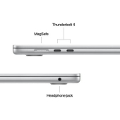 Лаптоп Apple MacBook Air 15.3: Apple M5 chip with 10-core CPU and 10-core GPU, 24GB, 1TB SSD - Silver