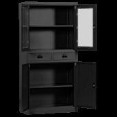 Метален шкаф Carmen CR-1247 J SAND  - черен