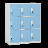 Метален шкаф Carmen CR-1298 J - бял / син