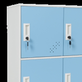 Метален шкаф Carmen CR-1298 J - бял / син