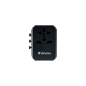 Адаптер Verbatim UTA-03 Universal Travel Adapter with 1 x USB-C PD 30W & QC 3.0 / 2 x USB-C / 2 x USB-A