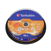 Медия Verbatim DVD-R AZO 4.7GB 16X MATT SILVER SURFACE (10 PACK)