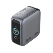 Зарядно устройство Verbatim Mini GaN Charger 100W with Display + 100W USB-C to USB-C Cable (Charger and Data transfer) Grey