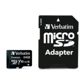 Памет Verbatim Premium micro SDXC 64GB Class 10 (Incl. Adaptor)