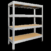 Метален стелаж MEGA 177x90x45 см, до 600 кг на рафт - цинк