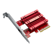 Адаптер Asus PCIe Adapter, XG-C100C V3, 10GBase-T PCIe Ethernet Network Adapter, backward compatible with 5/2.5/1 Gbps and 100Mbps; RJ45 port and built-in QoS